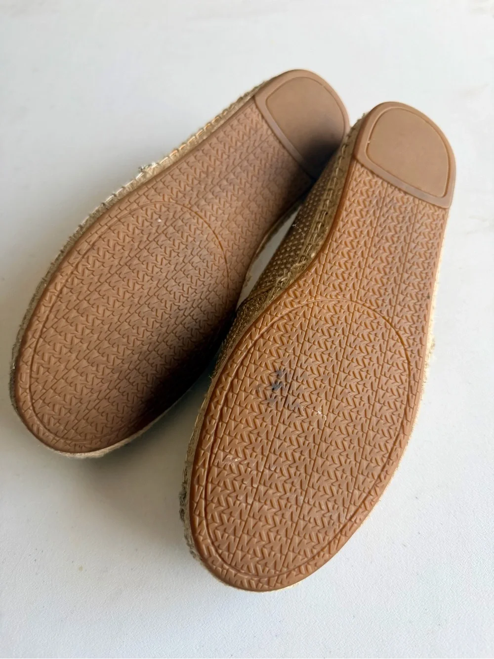 Michael Kors Metallic Gold Espadrille Slip-On Flats